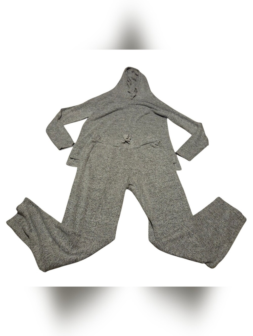Women’s Max & Mia 2-Piece Live-In Lounge Set Heather Gray Hoodie & Pants Small